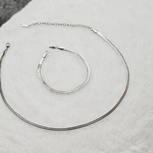 Herringbone/Flat Chain Jewelry Set